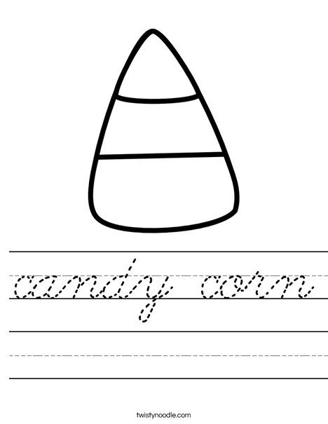 Candy Corn Worksheet Candy Corn Halloween Preschool Tracing 