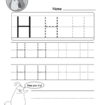 Capital Letter H Tracing Worksheets Dot To Dot Name Tracing Website