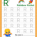 Capital Letter R Tracing Worksheet Trace Uppercase Letter R