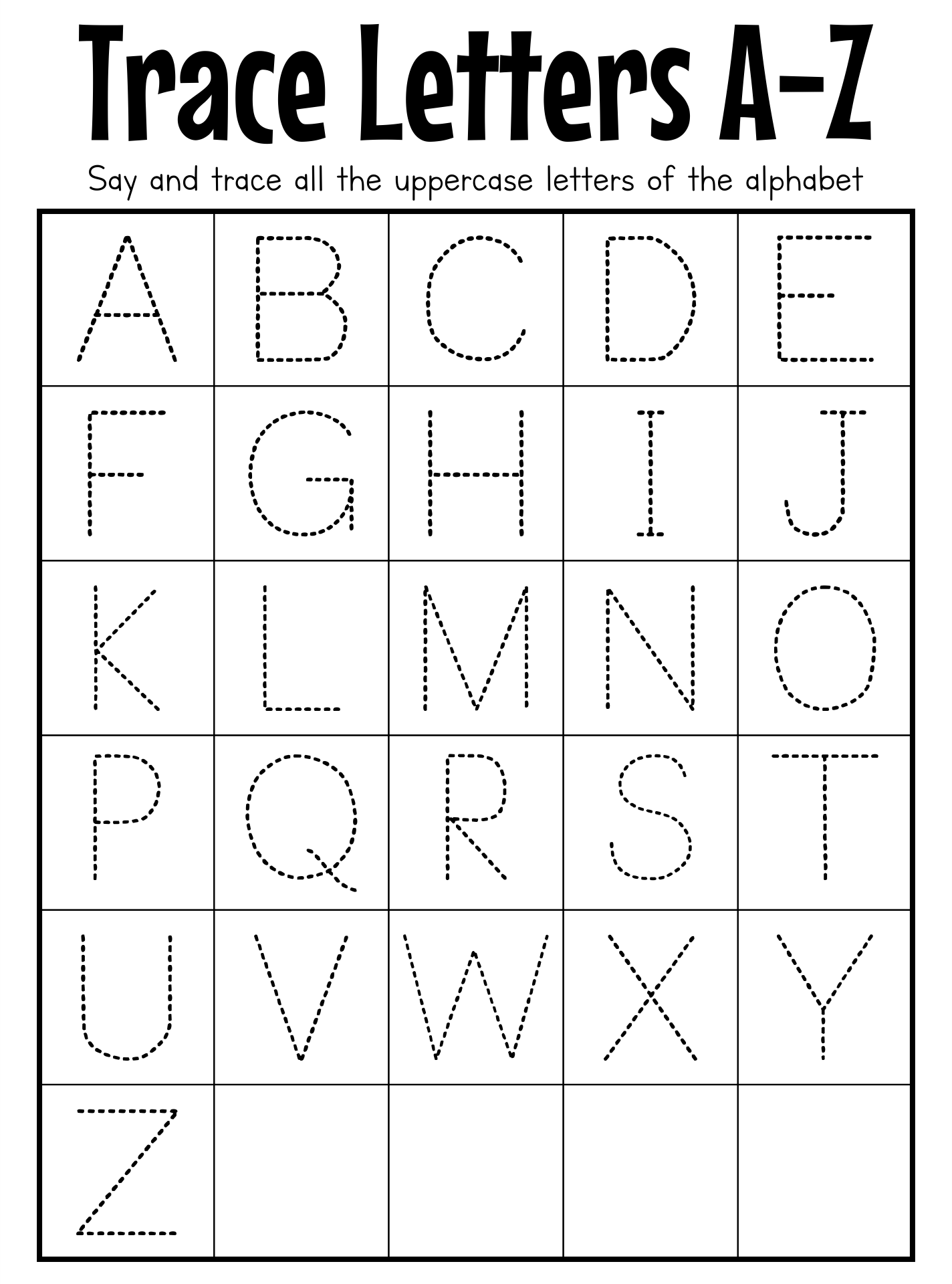 Capital Letter Tracing Worksheet Alphabet Worksheets Alphabet