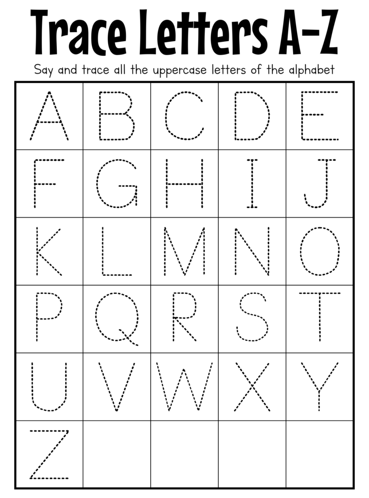 Capital Letter Tracing Worksheet Lowercase Letters Practice Capital 