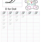 Cursive Captial Letter D Worksheet Handwriting Worksheets For Kids