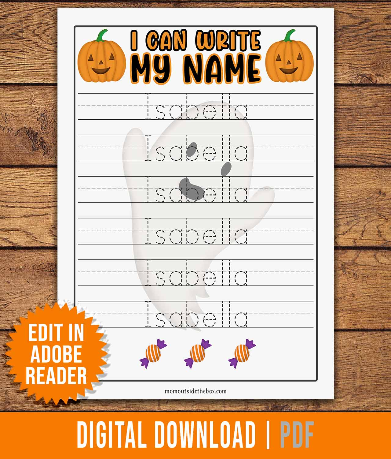 Editable Halloween Name Tracing Worksheets With Alphabet Tracing And 