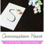 Fine Motor Skills Conversation Heart Letter Tracing
