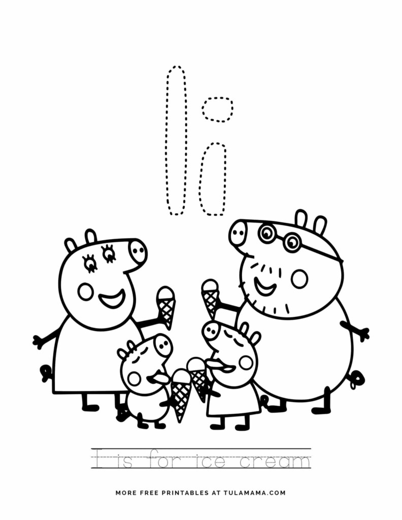 Free Cute Peppa Pig Alphabet Tracing Sheet Printables