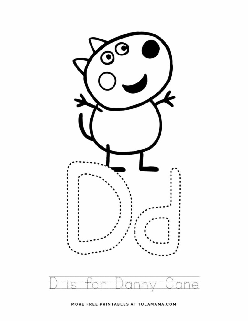 Free Cute Peppa Pig Alphabet Tracing Sheet Printables Alphabet 