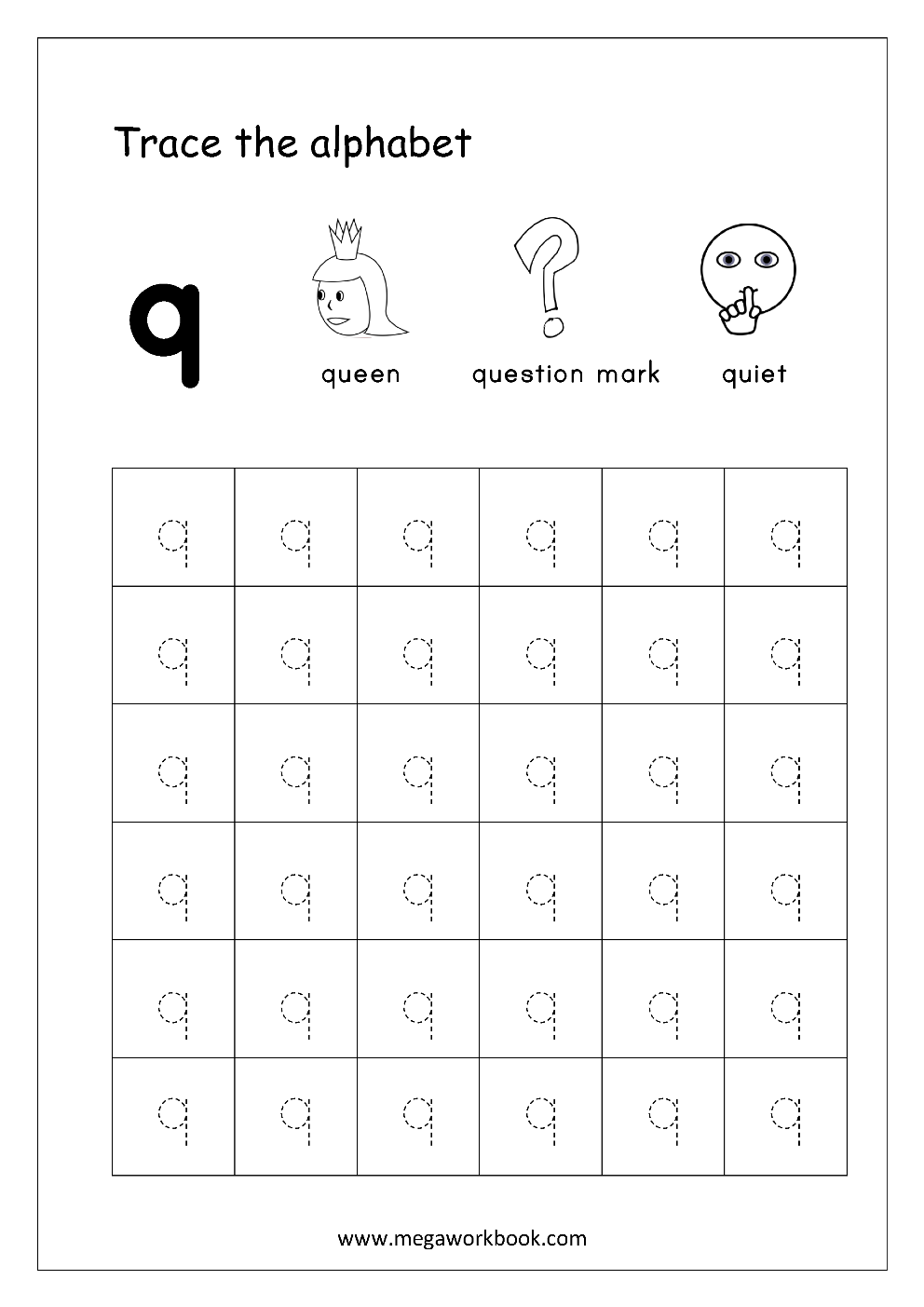 Free English Worksheets Alphabet Tracing Small Letters Letter 