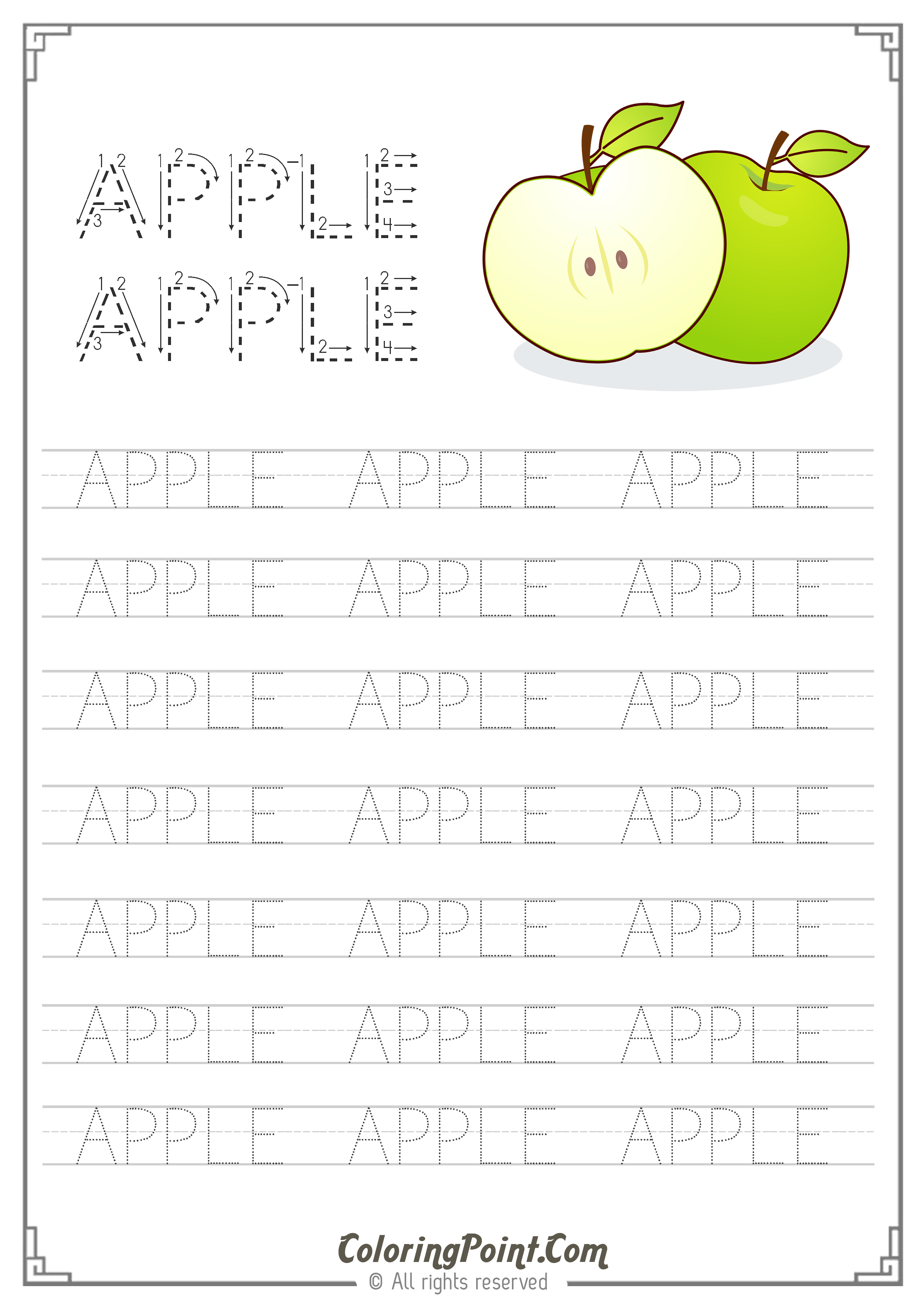 Free Full Size Printable Letter Tracing Worksheet Dot To Dot Name 