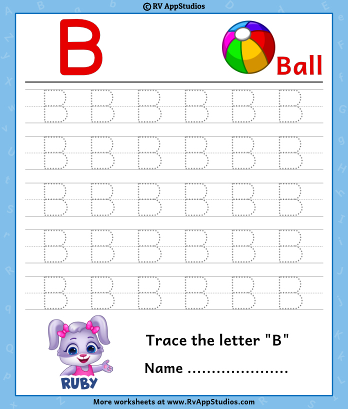 Free Letter B Tracing Worksheets Letter B Tracing Worksheet Tracing