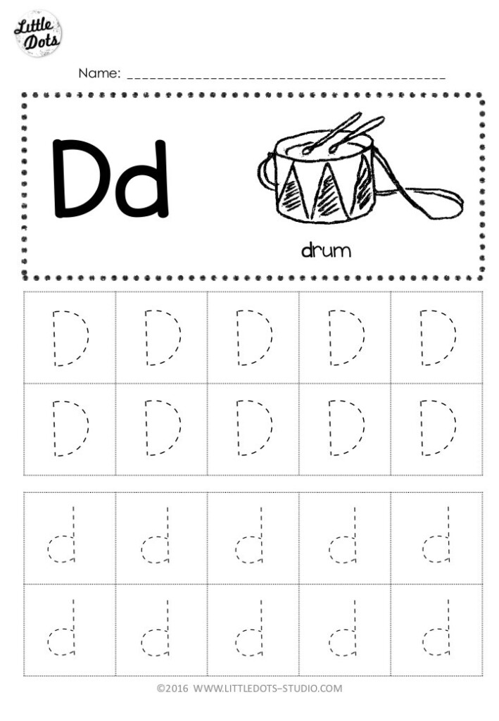 Free Letter D Tracing Worksheets