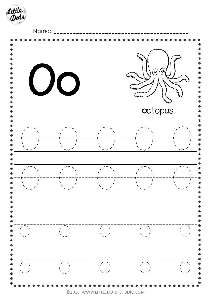 Free Letter Oo Tracing Worksheets