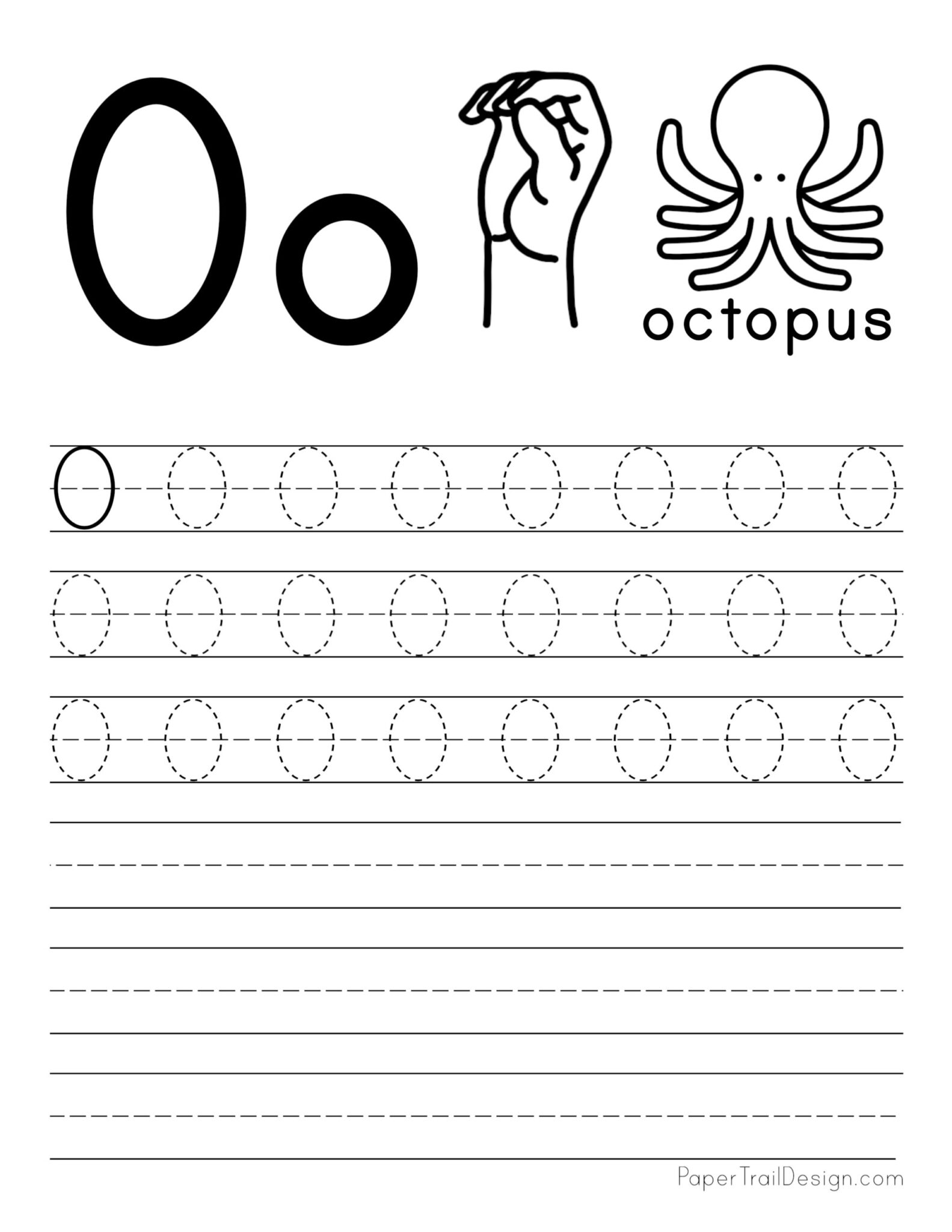 Free Letter Tracing Worksheets Paper Trail Design