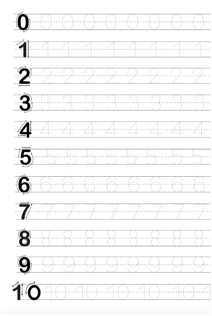 Free Printable For Tracing Letters Numbers