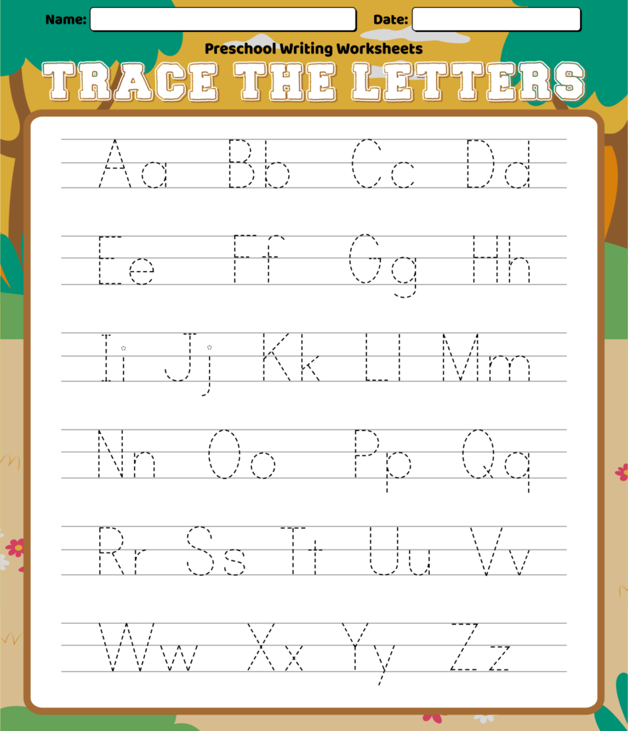 Free Printable Kindergarten Letter Tracing