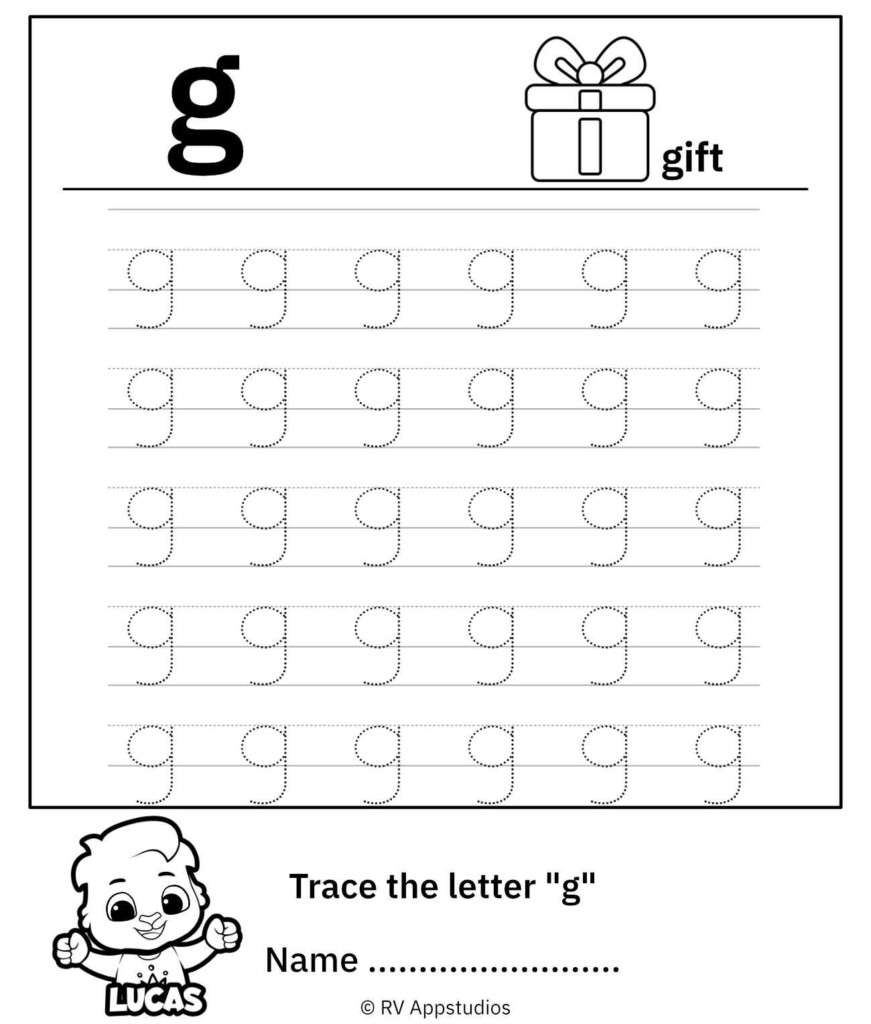 Free Printable Letter G Alphabet Tracing Worksheets In 2021 Alphabet 