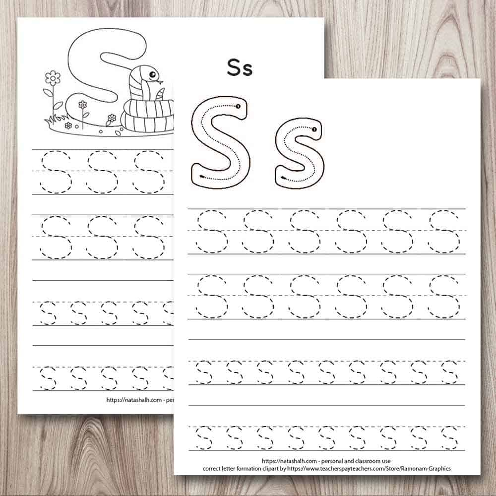 Free Printable Letter S Tracing Worksheets For Preschool Kindergarten 