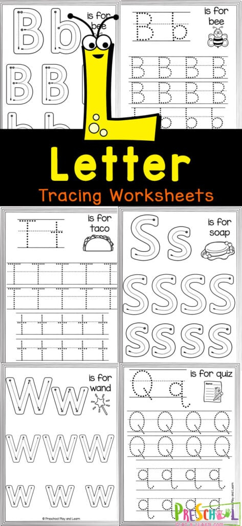 Free Printable Preschool Alphabet Tracing Worksheets