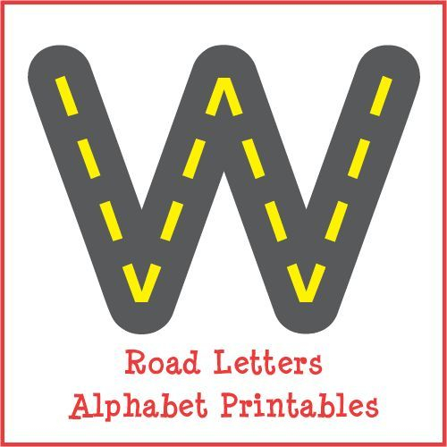 Free Road Letters Printable For Learning The Alphabet Gift Of 