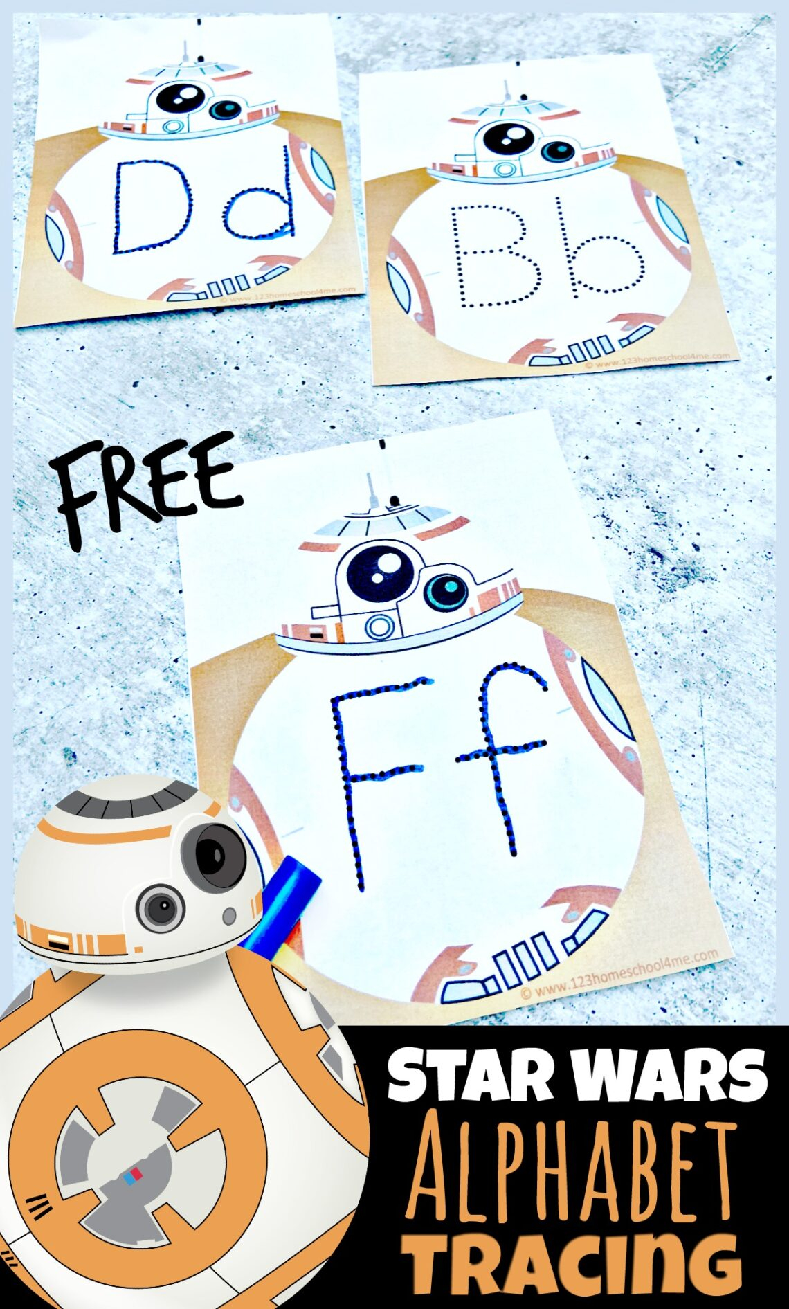 FREE Star Wars Alphabet Letter Tracing Printables Activity