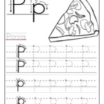 Free Traceable Letters Pizza 001 Tracing Worksheets Preschool