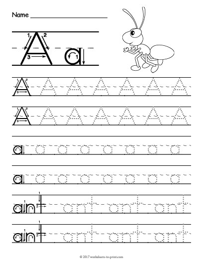 Free Tracing Letters A Z Worksheets Tracinglettersworksheetscom 