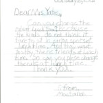 Friendly Letter Sample 3rd Grade