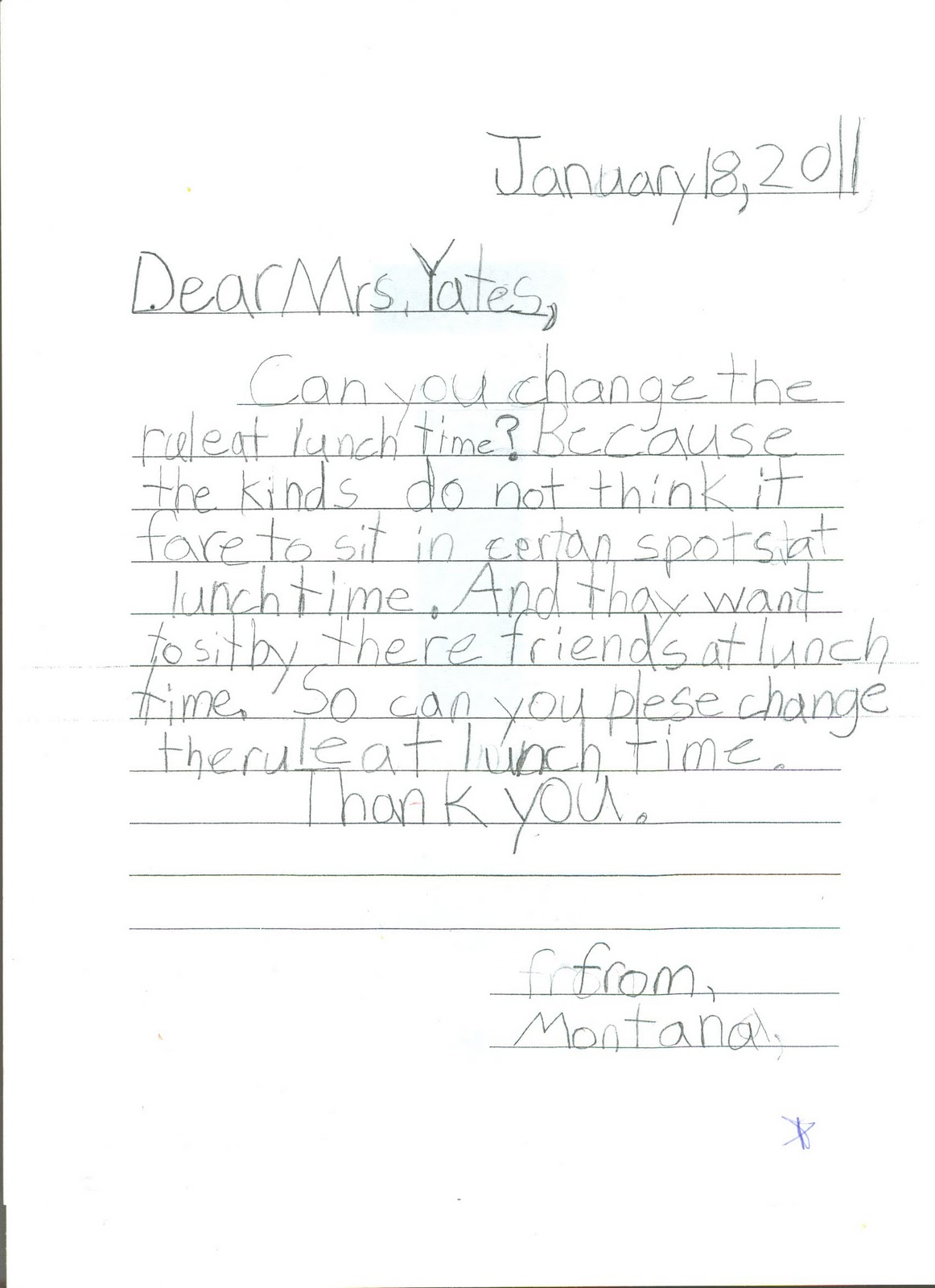 Friendly Letter Sample 3rd Grade