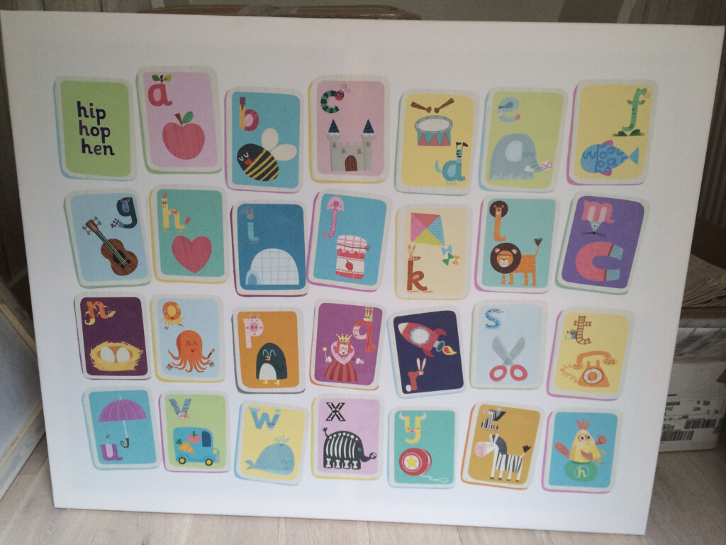 Hip Hop Hen Abc Canvas 80cms X 100cms Coming Soon Phonics Reading 