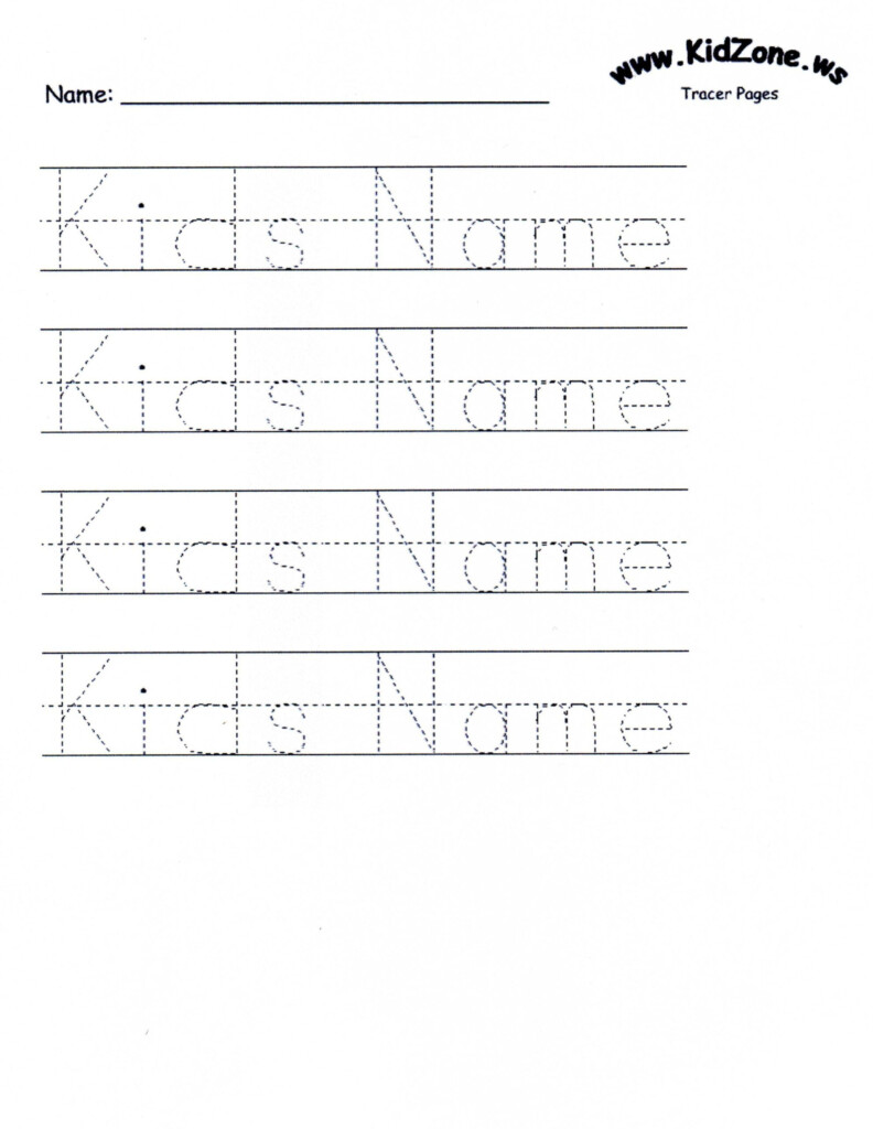 Kidzone Name Tracing AlphabetWorksheetsFree