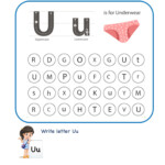 Kindergarten Letter U Worksheets Find And Color KidzeZone