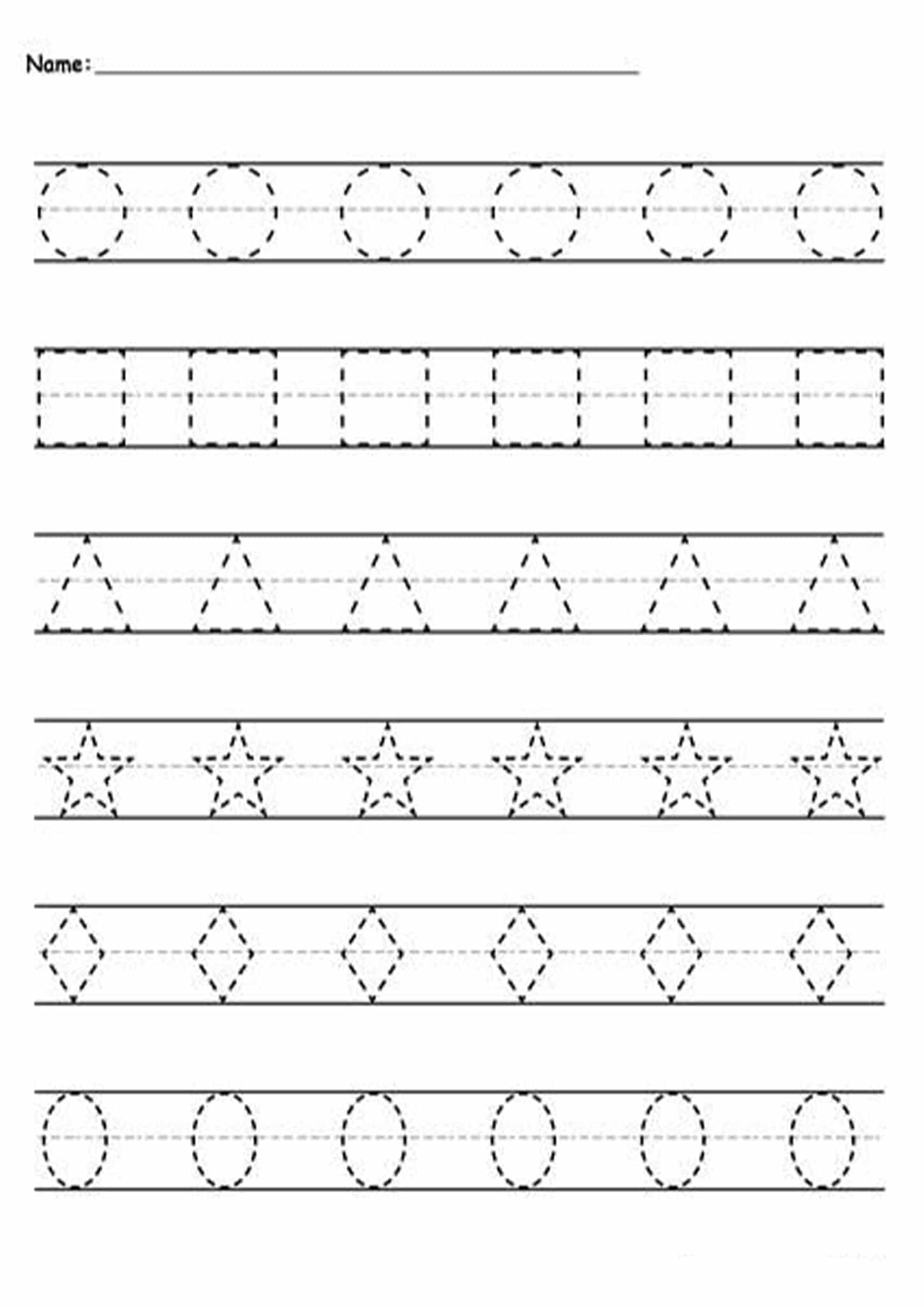 Kindergarten Tracing Lines Worksheets For 3 Year Olds Printable 