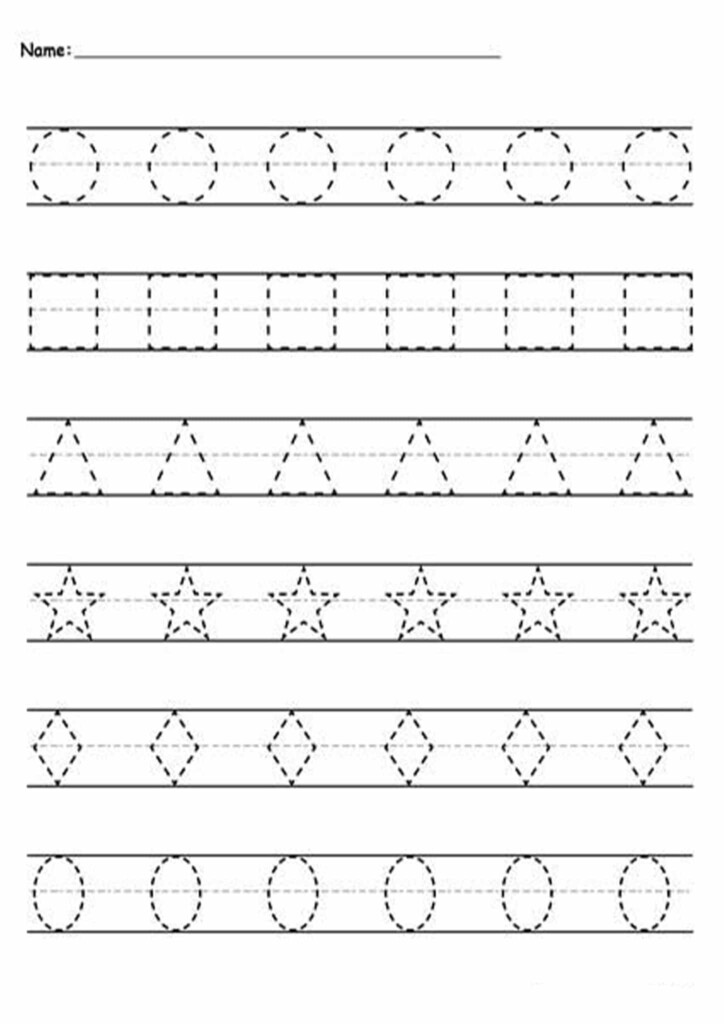 Kindergarten Tracing Lines Worksheets For 3 Year Olds Printable 