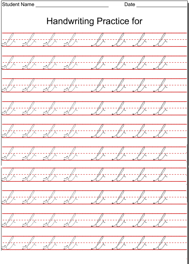 Kindergarten Worksheets Lowercase Cursive Letter B