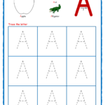 Letter A Preschool Tracing Worksheets With Ant Dot To Dot Name