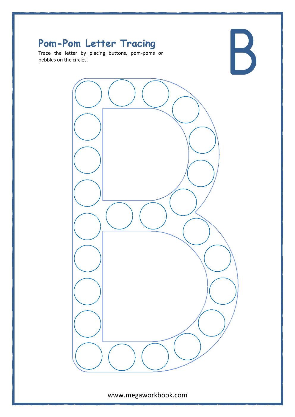 Letter B Tracing Worksheets For Preschool Dot To Dot Name Tracing Website