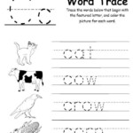 Letter C Words Alphabet Tracing Worksheet In 2021 Alphabet Words