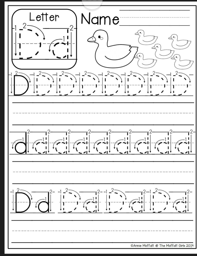 Letter D Worksheets Preschool Alphabet Printables Preschool 