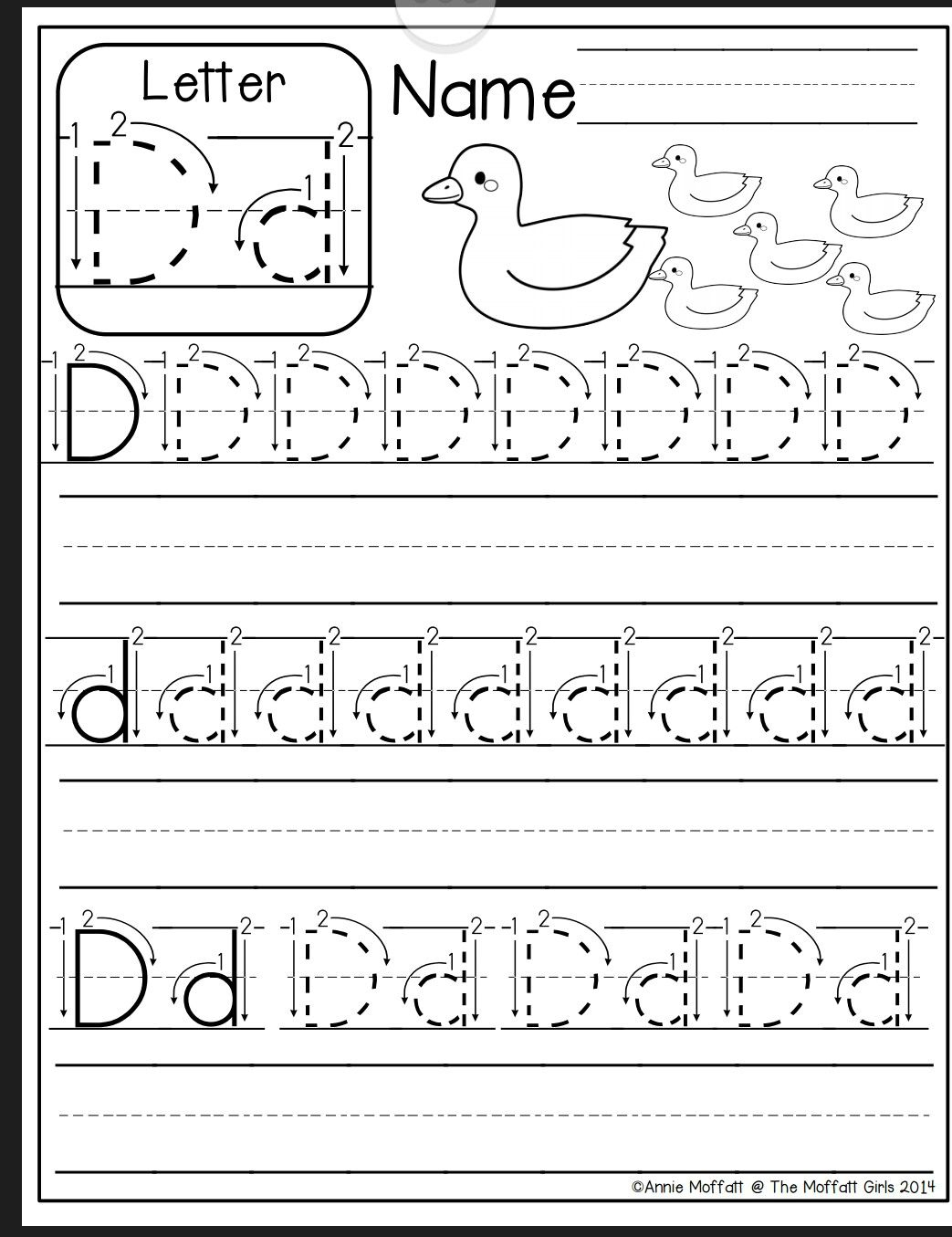 Letter D Worksheets Preschool Alphabet Printables Preschool