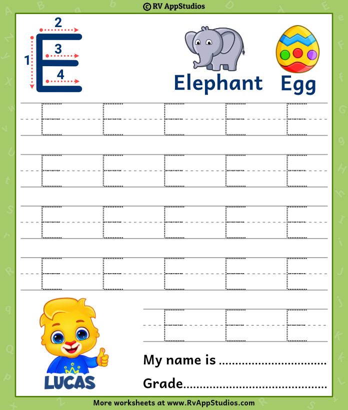 Letter E Worksheets For Kindergarten And Preschool Teachersmag Com 