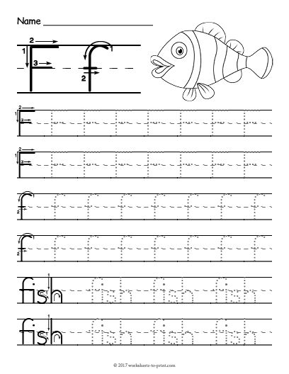 Letter F Tracing Worksheets Preschool Worksheets Master