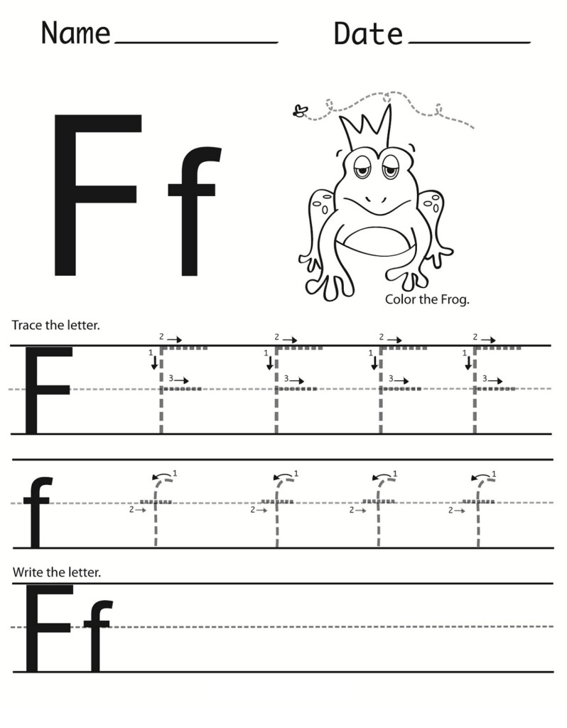 Letter F Worksheet For Preschool And Kindergarten Activity Shelter