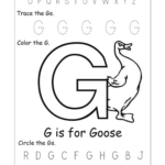 Letter G Writing Practice Worksheet Free Kindergarten English Worksheet