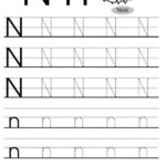 Letter N Tracing Worksheet Printing Worksheets For Preschoolers
