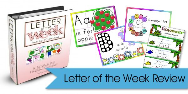 Letter Of The Week Video Review Confessions Of A Homeschooler 