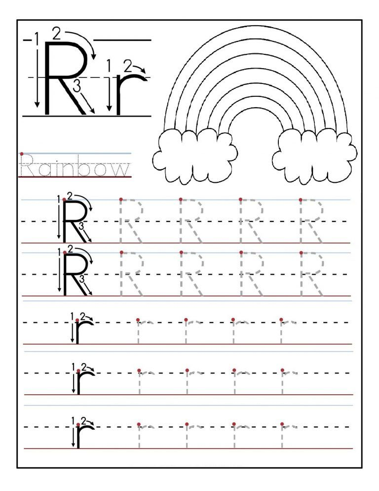 Letter R Worksheets For Kindergarten Preschool And Kindergarten 