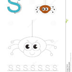 Letter S Pre K Spider Worksheets Tracing Dot To Dot Name Tracing Website