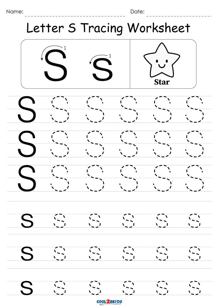 Letter S Tracing Worksheet Free Printable Letter Worksheets 2023