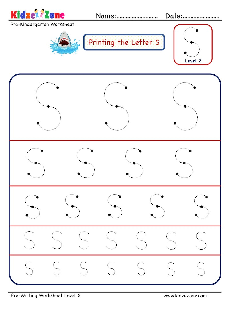 Letter S Tracing Worksheet Free Printable Letter Worksheets 2023