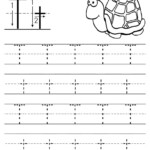 Letter T Writing And Coloring Sheet Free Tracing Letter T Worksheet
