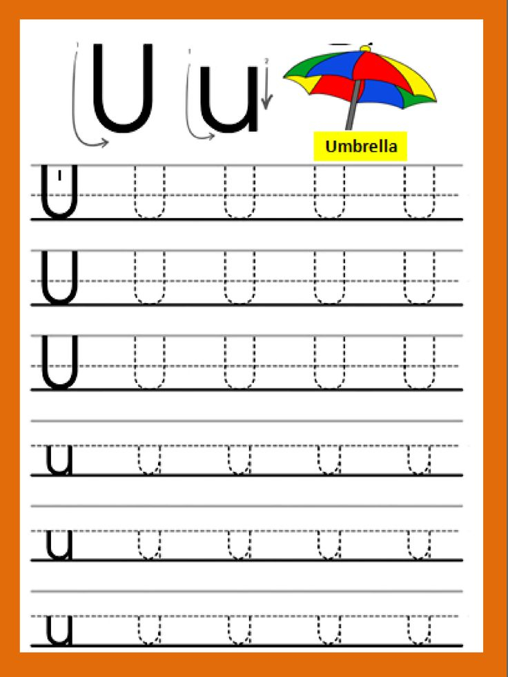 Letter Uu Letters For Kids Alphabet Worksheets Preschool Tracing 
